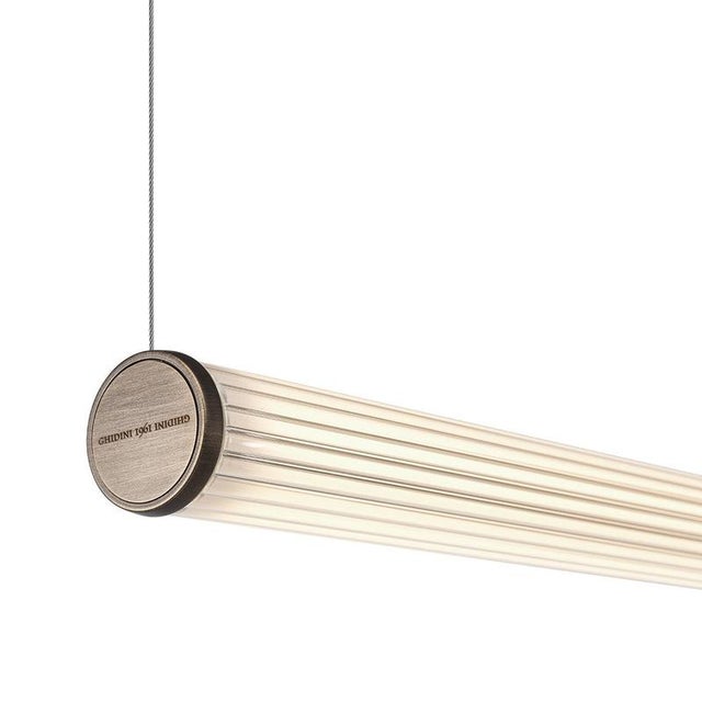 Contemporary Ypsilon C-Shaped Glass Suspension Lamp by Lorenza Bozzoli For Sale - Image 3 of 5