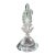 Czechoslovakian Art Deco Paneled Crystal Perfume Bottle Frosted Crystal Stoppe For Sale