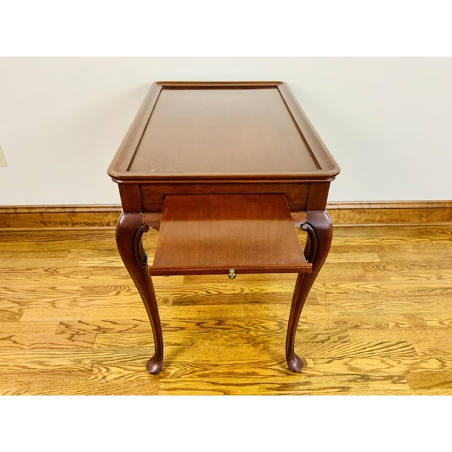 Mid 20th Century Vintage Queen Anne Style Mahogany Tea Table For Sale - Image 5 of 10