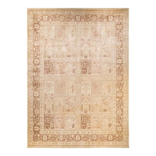 Mogul, One-of-a-Kind Hand-Knotted Area Rug - Ivory, 10' 3" x 14' 0" For Sale