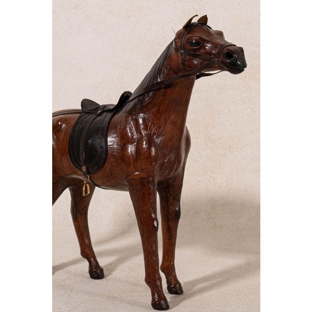 Vintage 1960s Leather Horse Equestrian Model