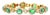 2.51 Carat Round Brilliant Cut Diamond Emerald Gold Bracelet For Sale