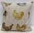 Textile 16" Square Pillow Adorned With a Bevy of Colorful Chickens - Made in Uk. For Sale - Image 7 of 7