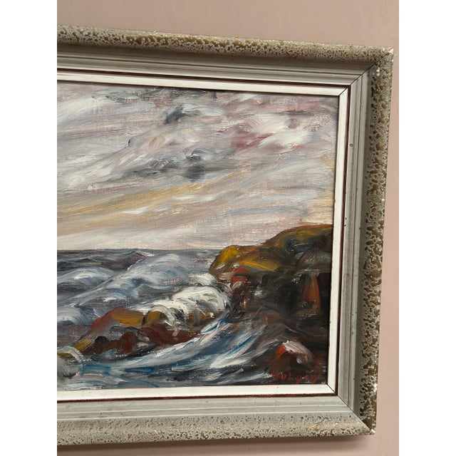 Holger Almquist, Sea, 1950s, Oil on Canvas, Framed For Sale - Image 9 of 18