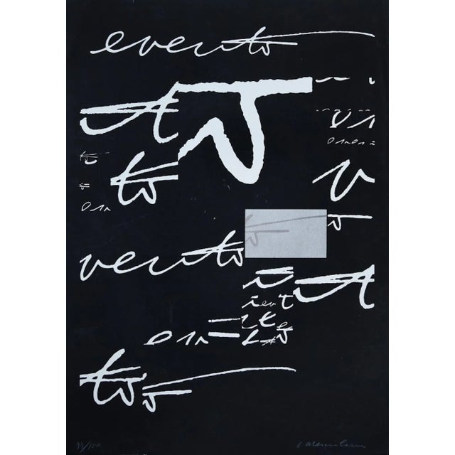 Hidden Signs is an original print realized by Plinio Mesciulam in the 1970s. Colored lithograph. Good conditions, except...