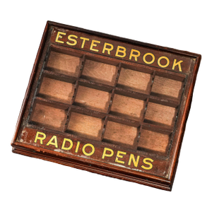 Esterbook Radio Pens Antique Advertising Writing Fountain Pen Retail Display Case