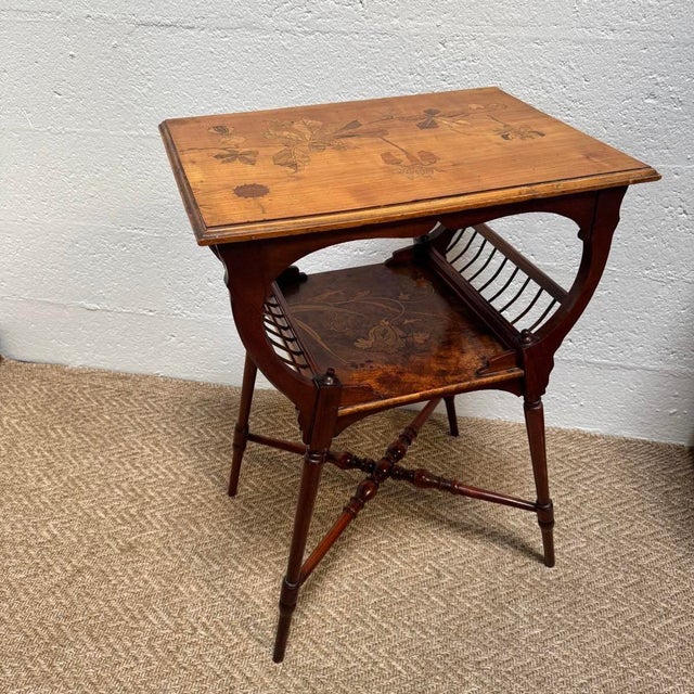 Victorian Aesthetic Marquetry Side Table, 1880 For Sale - Image 17 of 18