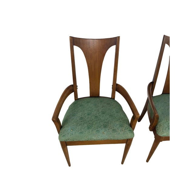 Mid-Century Sculptural High-Back Armchairs Attr. Broyhill Lenoir For Sale In Philadelphia - Image 6 of 18