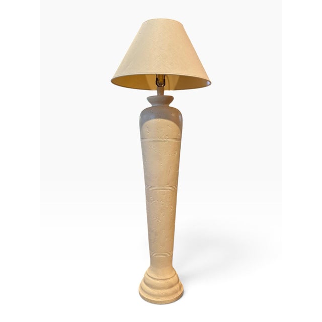 Contemporary Vintage Sun 89 Sculptural Post Modern Textured Plaster Floor Lamp For Sale - Image 3 of 7