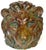 Late 20th Century Pair of Regal Bronze Lion Head Bookends with Verdigris Patinated Highlights For Sale - Image 5 of 11