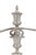 Neoclassical A Pair of Large Neoclassical Silverplate 2 - Arm Convertible Candelabra For Sale - Image 3 of 6