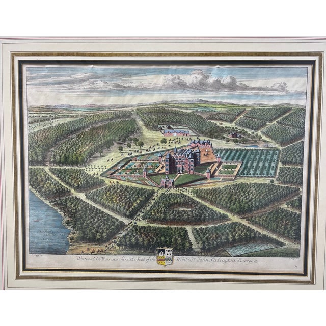 Sculpture Materials 18th Century Hand Colored Engraving by Johannes Kip, Set of 2. For Sale - Image 7 of 17