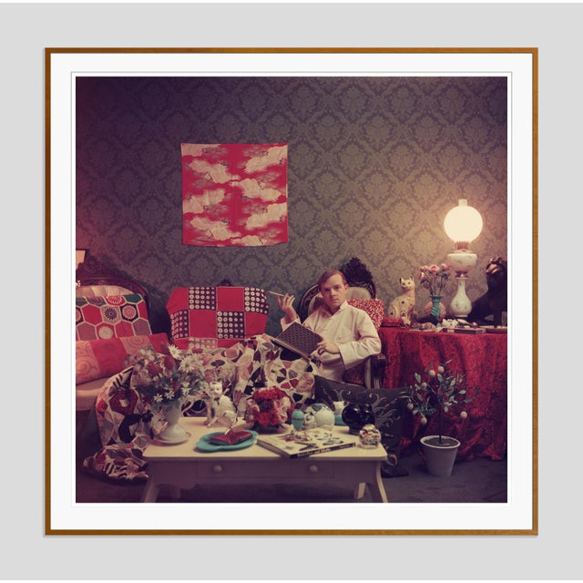 Modern Capote at Home 1958 by Slim Aarons Framed C Print For Sale - Image 3 of 3