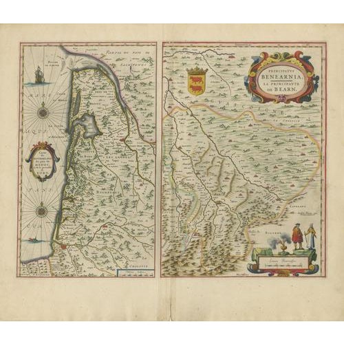 Antique Blaeu Map of the Bordelais, 1642 For Sale - Image 12 of 12