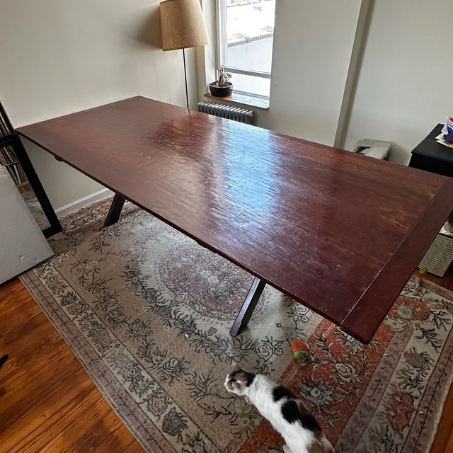 Farmhouse 8' Solid Cherry Farmhouse Dining Table, Seats 8 For Sale - Image 3 of 9