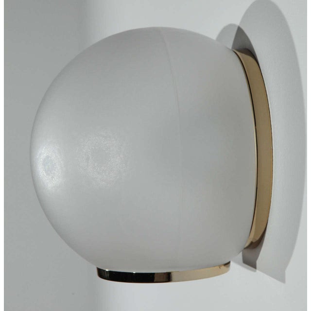 Late 20th Century Circa 1980 Italian Glass & Brass Wall Lamp/Sconce For Sale - Image 5 of 7