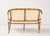 Faux Bamboo Carved Wood Settee, France Mid 20th C. For Sale - Image 11 of 12
