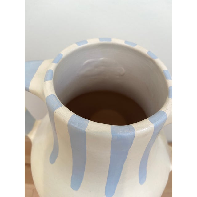 Late 20th Century Checkered Pastel Floor Vase For Sale In Orlando - Image 6 of 12