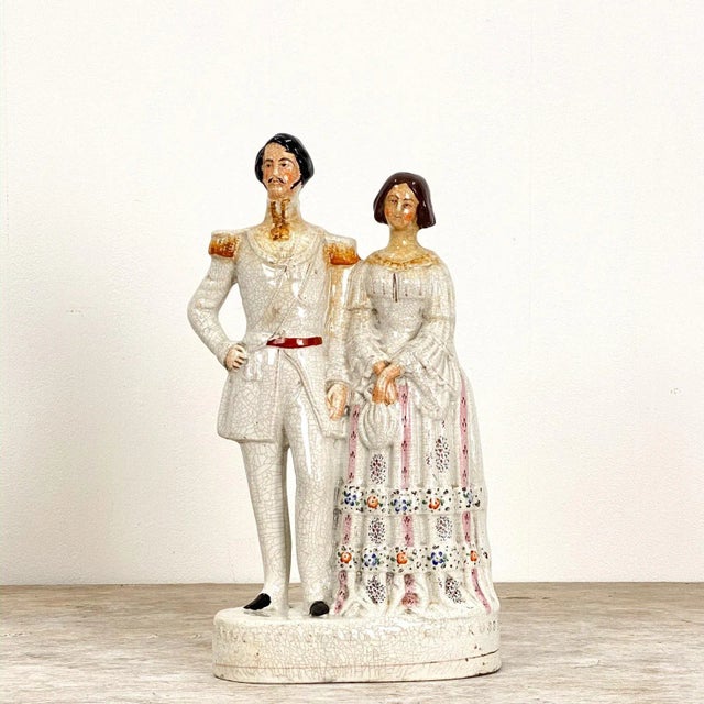 A large Staffordshire figure of Princess Royal of Russia and her consort, circa 1880.