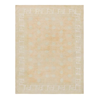 Rug & Kilim’s Khotan Style Rug In Blue and Pink With Pomegranate Floral Patterns - 10x14 For Sale