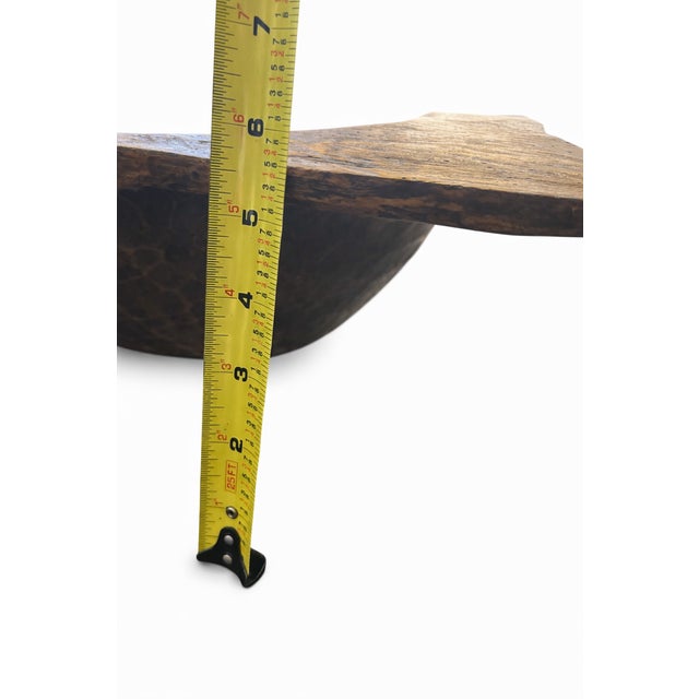 Rustic European 40-Inch Antique Mid-19th Century European Primitive Hand-Hewn Beech Wood Dough Bowl For Sale - Image 3 of 17