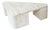 Triangular Travertine Table, 1970s For Sale