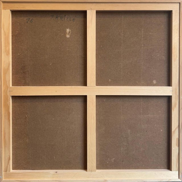 Jean Krille, Landscape 155, Oil on Masonite, 1985 For Sale - Image 10 of 11