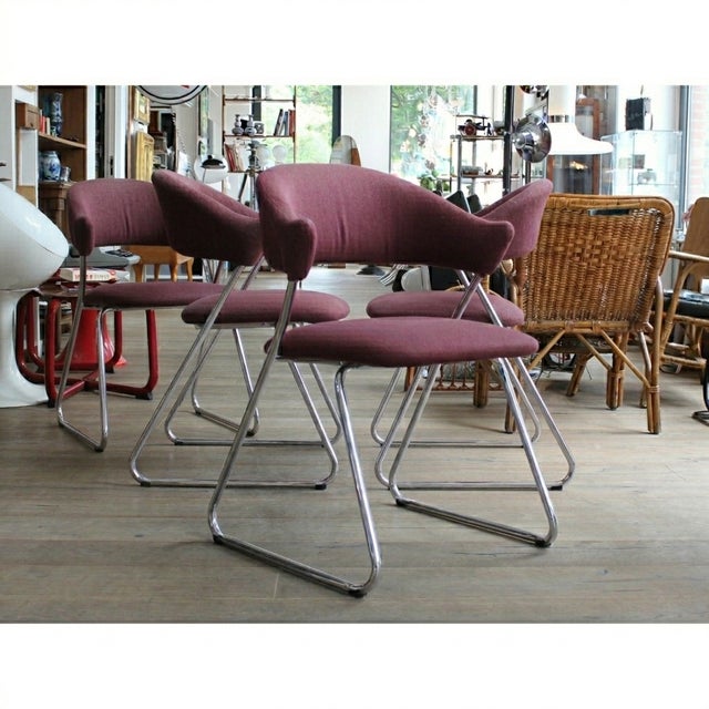 Padded Chairs, 1970s, Set of 4 For Sale - Image 14 of 14