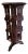 Antique Walnut Wood Revolving Bookcase on Wheels For Sale
