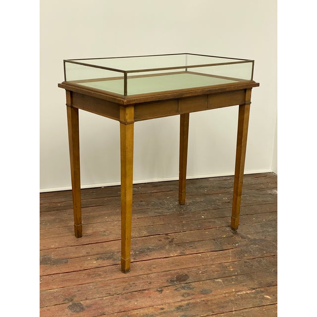 Edwardian Glass and Bronze Museum Vitrine For Sale - Image 4 of 18