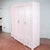 Vintage Pink-Stained 4-Door Wardrobe For Sale - Image 9 of 18