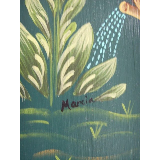 Vintage Dutch Hand Painted Wall Hanging Wooden Cutting Board For Sale In Las Vegas - Image 6 of 9