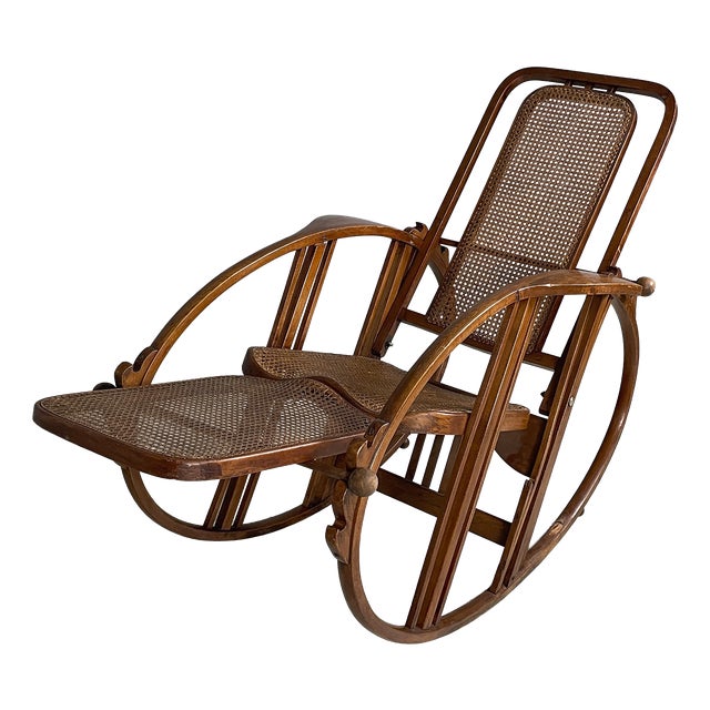 Italian Art Nouveau Rocking Chair by Società Anonima Antonio Volpe, 1920s For Sale