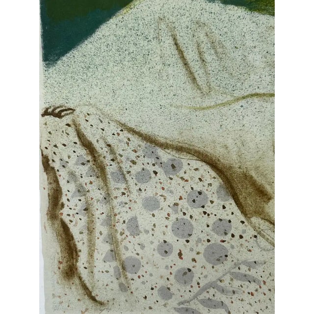 Printmaking Materials Sandu Liberaman "Tender Love" Lithograph Hand Signed , Numbered and Framed 1960's For Sale - Image 7 of 15