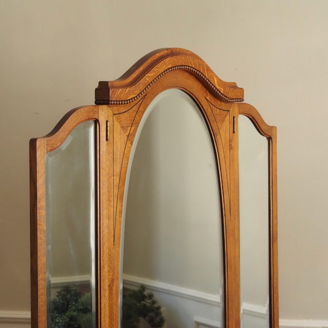 Gründerzeit Dressing Table with Three-Winged Mirror and Marble Top, 1890s For Sale - Image 16 of 17