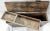 Rustic Primitive Wooden Tool Box With Leather Details For Sale - Image 3 of 11