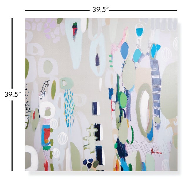 Made with a highquality printing process and handembellished for added texture and color. This neutral palette painting by...