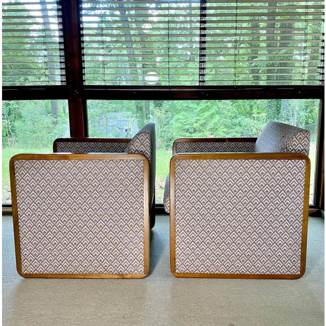 Sienna 1970s Milo Baughman Style Cube Chairs - a Pair For Sale - Image 8 of 13