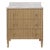 Matthew Izzo Home Odin 30.5" Fluted Cerused Oak, Two Drawer, Single Sink Bathroom Vanity - Carrara Marble Top, Porcelain Sink, Brass Hardware For Sale