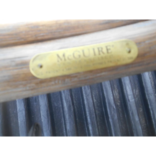 Rare Vintage McGuire Twisted Rattan 5 Piece Dining Set For Sale - Image 12 of 12