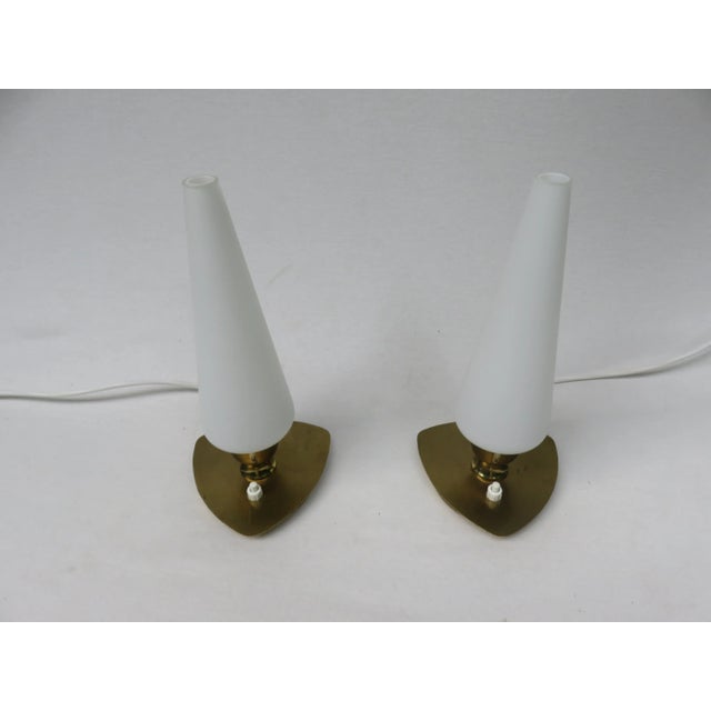 1950s Vintage Italian Brass Table Lamps, 1950s, Set of 2 For Sale - Image 5 of 17