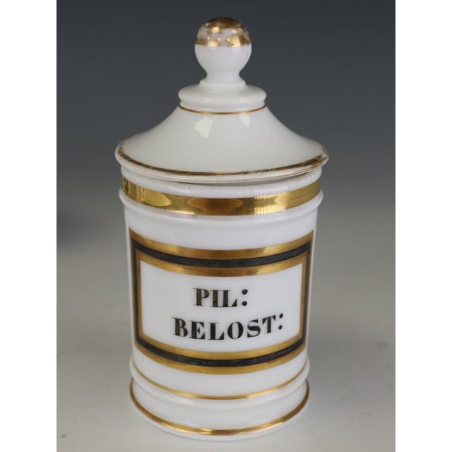White Antique Continental Opaline Glass Apothecary Jars, 1880, Set of 5 For Sale - Image 8 of 10