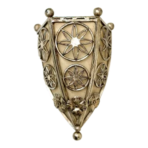 Wall Sconce: Paul Ferrante Vintage Art Deco Style Sconce, Iron and Silver Gilt Wall Light