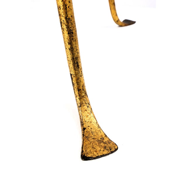 Vintage Gold Metal Martini Table, 1950s For Sale - Image 11 of 13