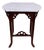 Arts and Crafts Side Table with Marble Top, 1900s For Sale