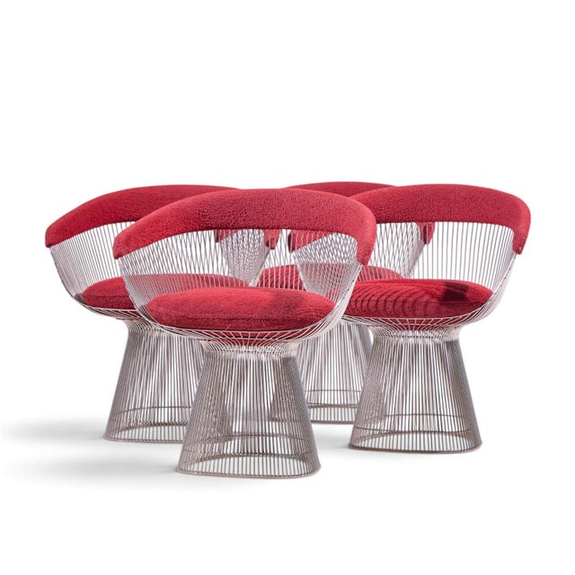 Mid-Century Modern Warren Platner for Knoll Mid Century Dining Chairs - Set of 4 For Sale - Image 3 of 13