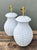 Mid-Century Modern Vintage Plaster Woven Rattan Lamps - A Pair For Sale - Image 3 of 12
