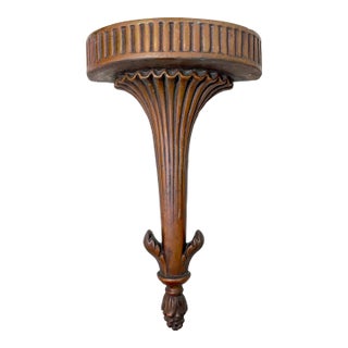 Antique 19th Century Neoclassical Bronze Clad Half Moon Clock Wall Shelf Shelve For Sale