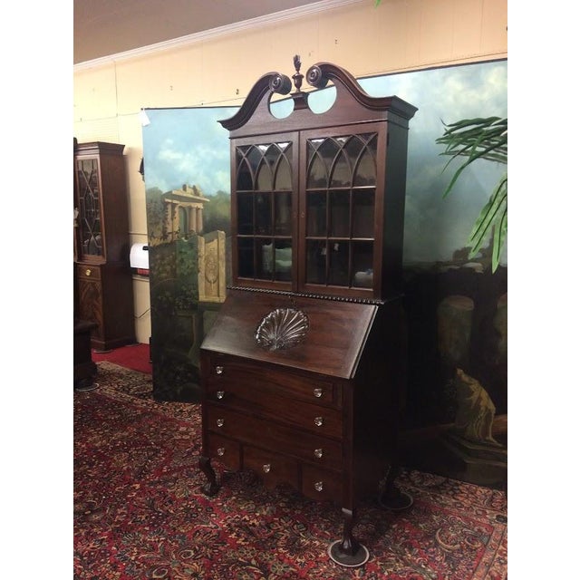 Traditional Antique Secretary Desk, Georgian Secretary Desk (Two Piece) For Sale - Image 3 of 12