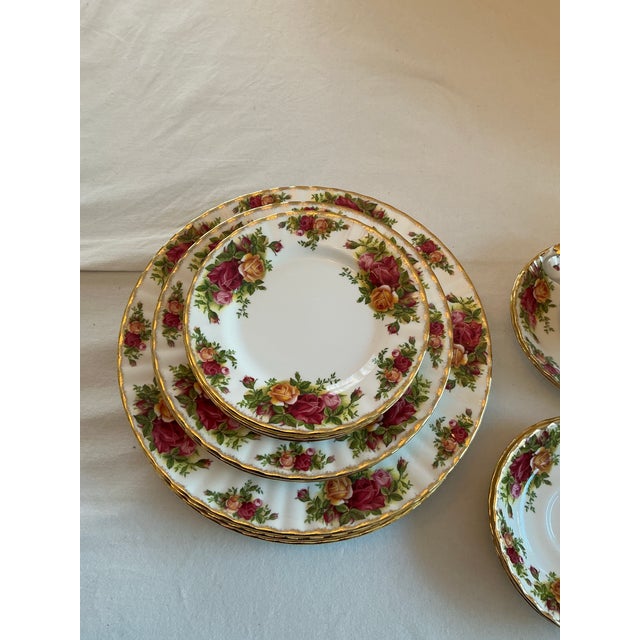 Royal Albert Vintage Royal Albert Old Country Roses China - Four 5 Piece Place Settings - 20 Pieces For Sale - Image 4 of 12
